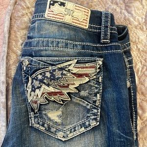 MissMe size 28,mid rise,with stretch. NEW Paid $150 now $35